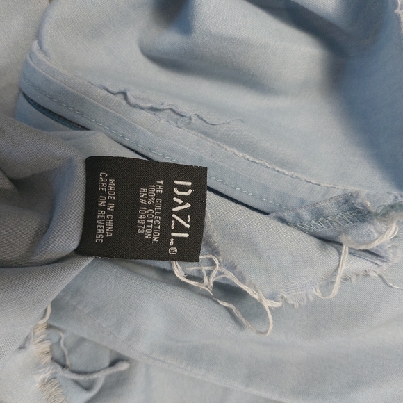 Woman Shirt-dress Longsleeve Blue Size Large - Picture 7 of 15